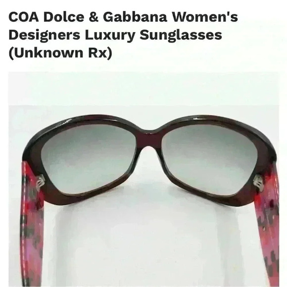 Dolce and Gabbana women’s designer luxury sunglasses. Marbleized colors. COA Inc - Picture 4 of 10